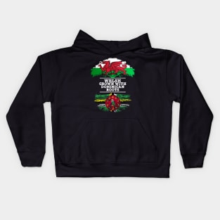 Welsh Grown With Dominican Roots - Gift for Dominican With Roots From Dominica Kids Hoodie